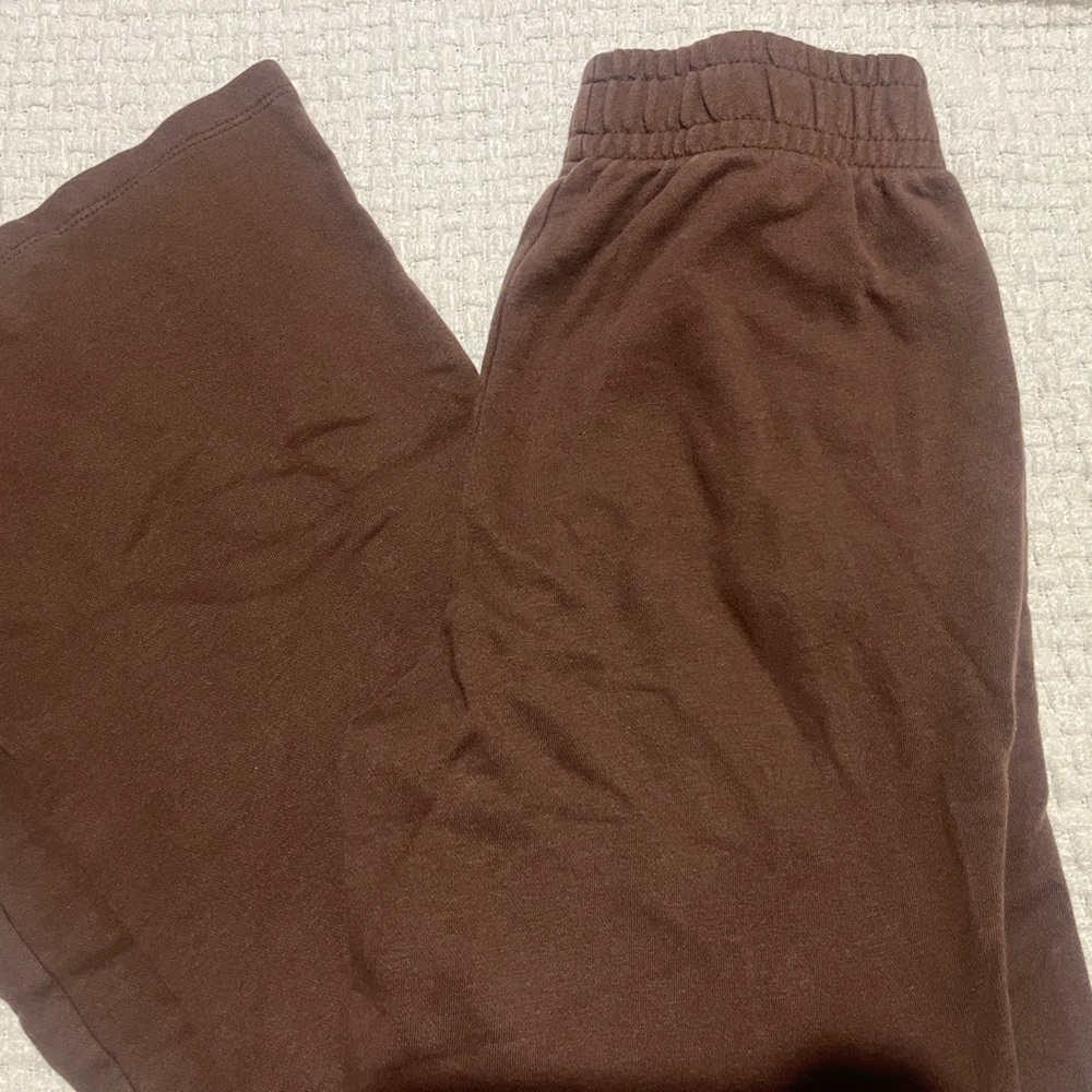 Brown Wide Leg Sweatpants
